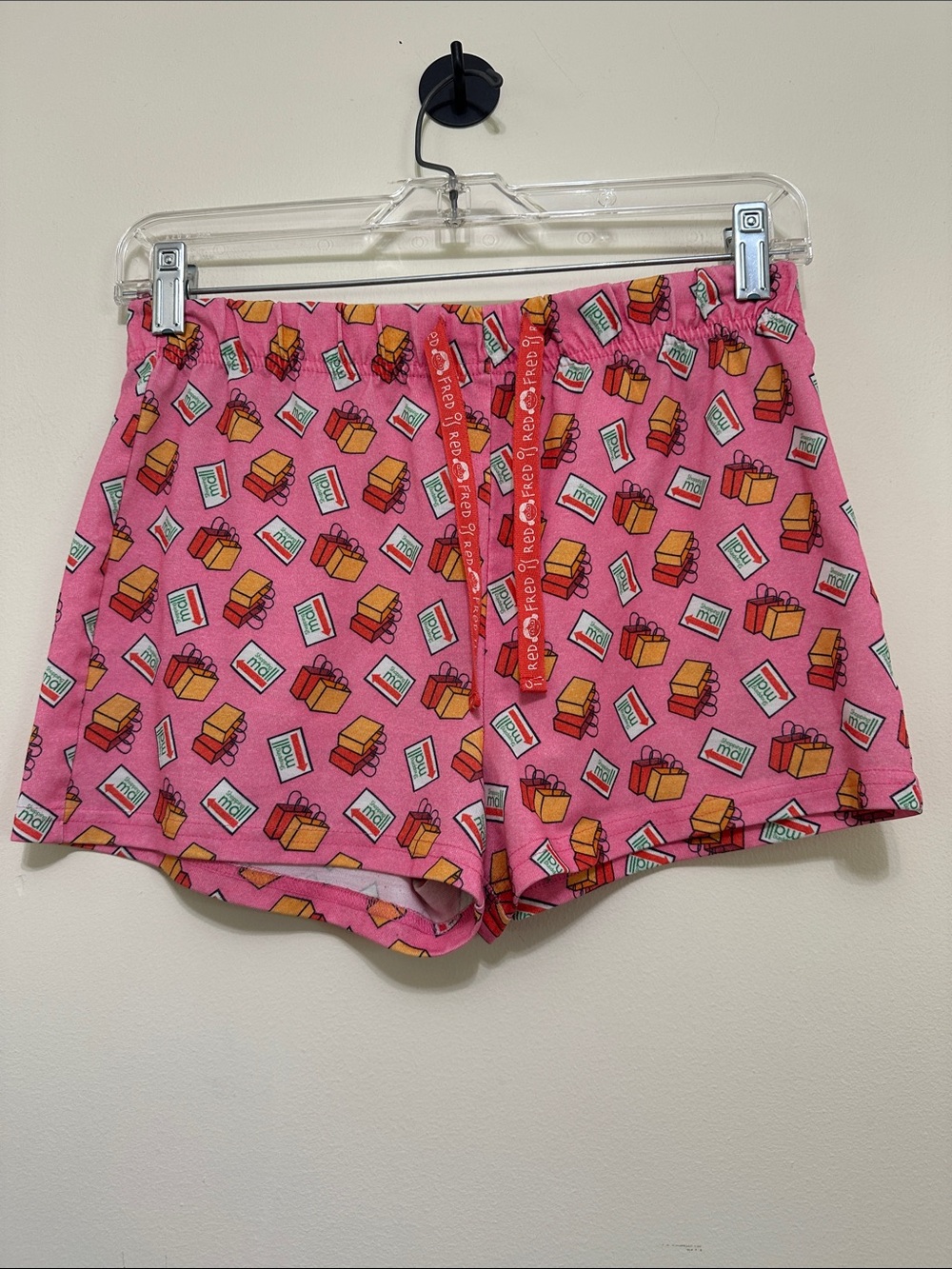 Pink Gift-Print Women's Lounge Sleep Shorts